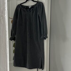 Chic Charcoal Long Sleeve Nightgown